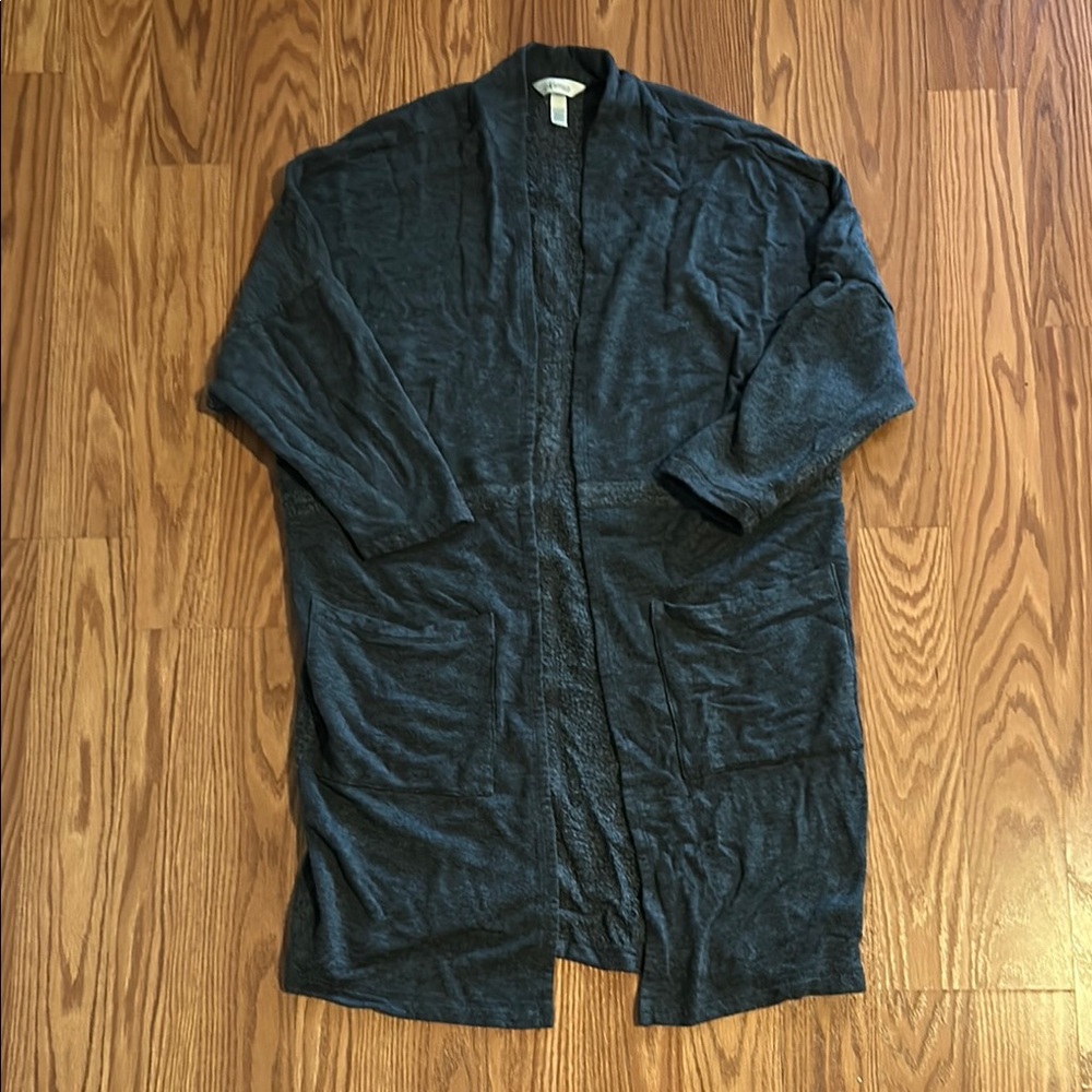 Soma Charcoal Open Front Cardigan